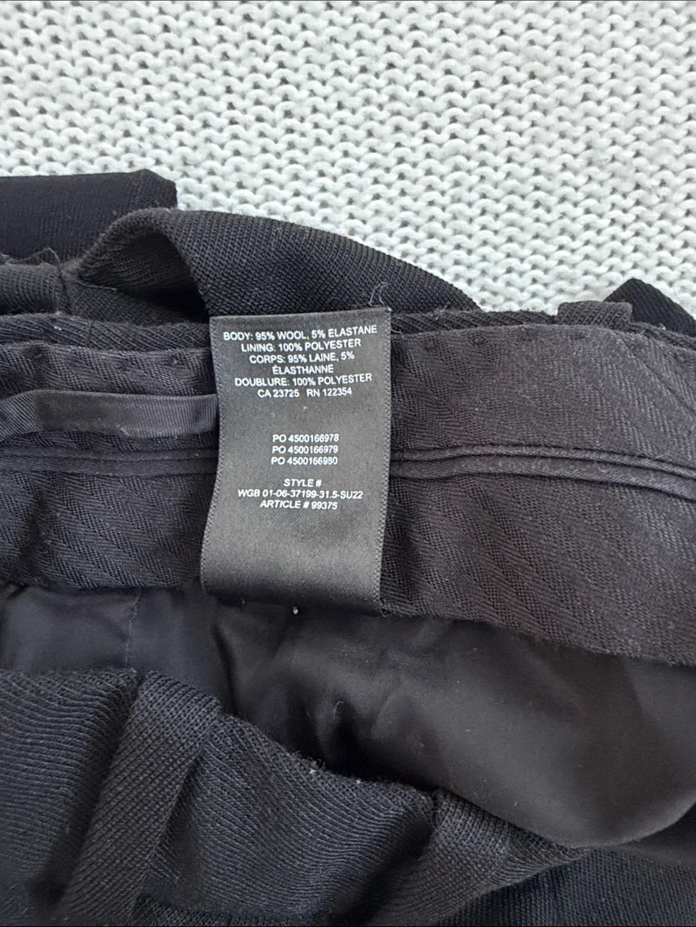 Babaton Atelier Wool Trousers Black Size 4